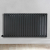 Radiateur design électrique horizontal – Anthracite – 63, 5 cm x 118 cm – Avec thermostat externe – Câblé avec cache câble – Sloane – ECOSO par Hudson Reed