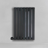 Radiateur design électrique horizontal – Anthracite – 63, 5 cm x 41, 3 cm – Avec thermostat externe – Câblé avec cache câble – Sloane – ECOSO par Hudson Reed