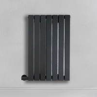 Radiateur design électrique horizontal – Anthracite – 63, 5 cm x 41, 3 cm – Avec thermostat externe – Câblé avec cache câble – Sloane – ECOSO par Hudson Reed