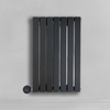 Radiateur design électrique horizontal – Anthracite – 63, 5 cm x 41, 3 cm – Avec thermostat intégré – Sur prise – Sloane – ECOSO par Hudson Reed