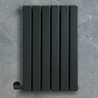 Radiateur design électrique horizontal – Anthracite – 63, 5 cm x 42 cm – Double rang – Avec thermostat externe – Câblé avec cache câble – Delta – ECOSO par Hudson Reed