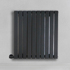 Radiateur design électrique horizontal – Anthracite – 63, 5 cm x 59 cm – Avec thermostat externe – Câblé avec cache câble – Sloane – ECOSO par Hudson Reed