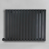 Radiateur design électrique horizontal – Anthracite – 63, 5 cm x 82, 6 cm – Avec thermostat externe – Câblé avec cache câble – Sloane – ECOSO par Hudson Reed