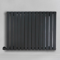 Radiateur design électrique horizontal – Anthracite – 63, 5 cm x 82, 6 cm – Avec thermostat externe – Câblé avec cache câble – Sloane – ECOSO par Hudson Reed