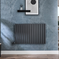 Radiateur design électrique horizontal – Anthracite – 63, 5 x 100 cm - Avec thermostat wifi intégré - Câblé - Vitality – ECOSO x Hudson Reed