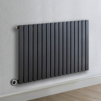 Radiateur design électrique horizontal – Anthracite – 63, 5 x 100 cm – Avec thermostat connecté chromé – Sur prise – Sloane – ECOSO x Hudson Reed
