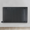 Radiateur design électrique horizontal – Anthracite – 63, 5 x 100 cm – Avec thermostat intelligent – Câblé – Sloane – ECOSO x Hudson Reed