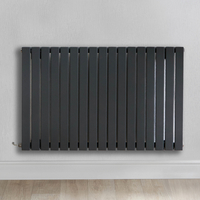 Radiateur design électrique horizontal – Anthracite – 63, 5 x 100 cm – Thermostat intelligent externe – Câblé – Sloane – ECOSO x Hudson Reed