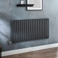 Radiateur design électrique horizontal – Anthracite – 63, 5 x 118 cm - Avec thermostat connecté chromé - Sur prise - Vitality – ECOSO x Hudson Reed