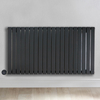 Radiateur design électrique horizontal – Anthracite – 63, 5 x 118 cm – Avec thermostat wifi intégré – Câblé – Sloane – ECOSO x Hudson Reed