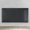 Radiateur design électrique horizontal – Anthracite – 63, 5 x 118 cm – Thermostat intelligent externe – Câblé – Sloane – ECOSO x Hudson Reed