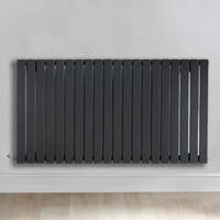 Radiateur design électrique horizontal – Anthracite – 63, 5 x 118 cm – Thermostat intelligent externe – Câblé – Sloane – ECOSO x Hudson Reed