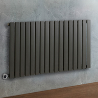 Radiateur design électrique horizontal – Anthracite – 63, 5 x 119 cm – Thermostat intelligent chromé – Sur prise – Delta – ECOSO x Hudson Reed