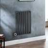 Radiateur design électrique horizontal – Anthracite – 63, 5 x 41, 3 cm - Thermostat connecté chromé - Sur prise - Vitality – ECOSO x Hudson Reed