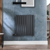 Radiateur design électrique horizontal – Anthracite – 63, 5 x 59 cm - Avec thermostat intelligent - Sur prise - Vitality – ECOSO x Hudson Reed