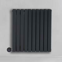 Radiateur design électrique horizontal – Anthracite – 63, 5 x 59 cm – 2 rangs – Avec thermostat intelligent – Sur prise – Sloane – ECOSO x Hudson Reed