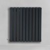 Radiateur design électrique horizontal – Anthracite – 63, 5 x 59 cm – 2 rangs – Thermostat wifi externe – Câblé – Sloane – ECOSO x Hudson Reed