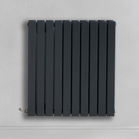 Radiateur design électrique horizontal – Anthracite – 63, 5 x 59 cm – 2 rangs – Thermostat wifi externe – Câblé – Sloane – ECOSO x Hudson Reed