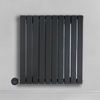 Radiateur design électrique horizontal – Anthracite – 63, 5 x 59 cm – Avec thermostat intégré – Câblé – Sloane – ECOSO x Hudson Reed