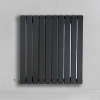 Radiateur design électrique horizontal – Anthracite – 63, 5 x 59 cm – Avec thermostat wifiexterne – Câblé – Sloane – ECOSO x Hudson Reed
