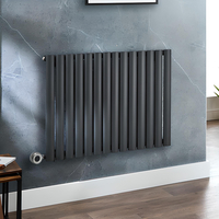 Radiateur design électrique horizontal – Anthracite – 63, 5 x 82, 6 cm - Thermostat intelligent chromé - Câblé - Vitality – ECOSO x Hudson Reed