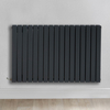 Radiateur design électrique horizontal – Anthracite – 63, 5 x 82, 6 cm – 2 rangs – Thermostat intelligent externe – Câblé – Sloane – ECOSO x Hudson Reed