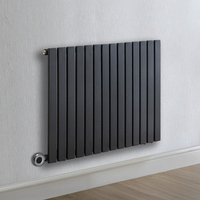 Radiateur design électrique horizontal – Anthracite – 63, 5 x 82, 6 cm – Avec thermostat intelligent chromé – Sur prise – Sloane – ECOSO x Hudson Reed