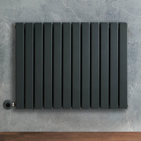 Radiateur design électrique horizontal – Anthracite – 63, 5 x 84 cm – 2 rangs – Avec thermostat wifi – Sur prise – Delta – ECOSO x Hudson Reed