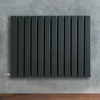 Radiateur design électrique horizontal – Anthracite – 63, 5 x 84 cm – 2 rangs – Avec thermostat wifi externe – Câblé – Delta – ECOSO x Hudson Reed