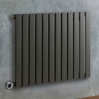 Radiateur design électrique horizontal – Anthracite – 63, 5 x 84 cm – Avec thermostat wifi chromé – Sur prise – Delta – ECOSO x Hudson Reed
