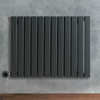 Radiateur design électrique horizontal – Anthracite – 63, 5 x 84 cm – Avec thermostat wifi intégré – Câblé – Delta – ECOSO x Hudson Reed