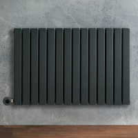 Radiateur design électrique horizontal – Anthracite – 63, 5 x 98 cm – 2 rangs – Avec thermostat connecté – Câblé – Delta – ECOSO x Hudson Reed