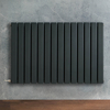 Radiateur design électrique horizontal – Anthracite – 63, 5 x 98 cm – 2 rangs – Thermostat intelligent externe – Câblé – Delta – ECOSO x Hudson Reed
