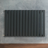 Radiateur design électrique horizontal – Anthracite – 63, 5 x 98 cm – Avec thermostat intelligent externe – Câblé – Delta – ECOSO x Hudson Reed