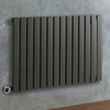 Radiateur design électrique horizontal – Anthracite – 63, 5 x 98 cm – Thermostat intelligent chromé – Câblé – Delta – ECOSO x Hudson Reed