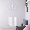 Radiateur design électrique horizontal – Blanc - 63, 5 cm x 59 cm x 5, 4 cm - Sloane