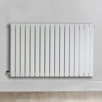 Radiateur design électrique horizontal – Blanc – 63, 5 cm x 100 cm – Avec thermostat externe – Câblé avec cache câble – Sloane – ECOSO par Hudson Reed