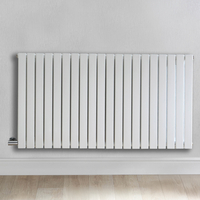 Radiateur design électrique horizontal – Blanc – 63, 5 cm x 118 cm – Avec thermostat externe – Câblé avec cache câble – Sloane – ECOSO par Hudson Reed