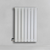 Radiateur design électrique horizontal – Blanc – 63, 5 cm x 41, 3 cm – Avec thermostat externe – Câblé avec cache câble – Sloane – ECOSO par Hudson Reed
