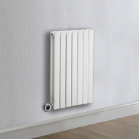 Radiateur design électrique horizontal – Blanc – 63, 5 cm x 41, 3 cm – Double rang – Avec thermostat intégré chromé – Câblé – Sloane – ECOSO par Hudson Reed