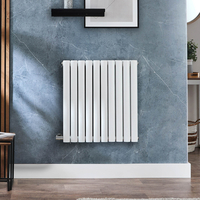 Radiateur design électrique horizontal – Blanc – 63, 5 cm x 59 cm - Avec thermostat extrene - Câblé - Avec cache câble - Vitality – ECOSO par Hudson Reed