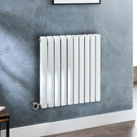 Radiateur design électrique horizontal – Blanc – 63, 5 cm x 59 cm - Double rang - Avec thermostat intégré chromé - Sur prise - Vitality – ECOSO par Hudson Reed