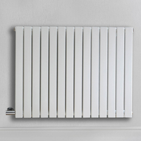 Radiateur design électrique horizontal – Blanc – 63, 5 cm x 82, 6 cm – Avec thermostat externe – Câblé avec cache câble – Sloane – ECOSO par Hudson Reed