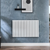 Radiateur design électrique horizontal – Blanc – 63, 5 x 100 cm - Thermostat intelligent extrene - Câblé - Vitality – ECOSO x Hudson Reed
