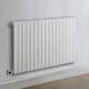 Radiateur design électrique horizontal – Blanc – 63, 5 x 100 cm – Avec thermostat connecté chromé – Câblé – Sloane – ECOSO x Hudson Reed