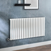 Radiateur design électrique horizontal – Blanc – 63, 5 x 118 cm - Avec thermostat wifi chromé - Sur prise - Vitality – ECOSO x Hudson Reed