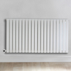 Radiateur design électrique horizontal – Blanc – 63, 5 x 118 cm – Avec thermostat intelligent – Sur prise – Sloane – ECOSO x Hudson Reed