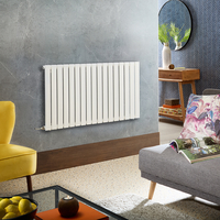 Radiateur design électrique horizontal – Blanc – 63, 5 x 119 cm – Avec thermostat intelligent externe – Câblé – Delta – ECOSO x Hudson Reed