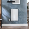 Radiateur design électrique horizontal – Blanc – 63, 5 x 41, 3 cm - Avec thermostat intelligent - Câblé - Vitality – ECOSO x Hudson Reed