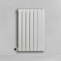 Radiateur design électrique horizontal – Blanc – 63, 5 x 41, 3 cm – 2 rangs – Avec thermostat wifi – Sur prise – Sloane – ECOSO x Hudson Reed